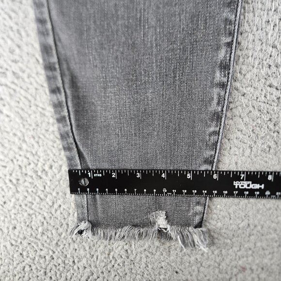 Kancan Jeans Womens 31 (33x27) Gray Skinny High Rise Raw Hem - Picture 12 of 16